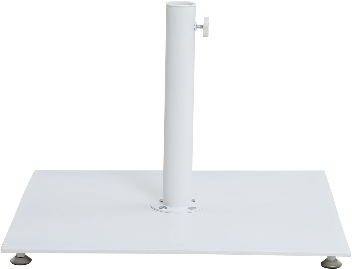 Amalfi - Aluminum Patio Umbrella - White Base / Light Brown Pole