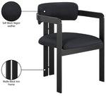 Aurum - Vegan Leather Upholstered Dining Chair With Graphite Black Base (Set of 2)