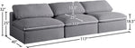 Serene - Modular Armless 3 Seat Sofa