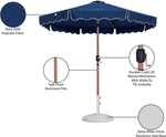 Amalfi - Patio Umbrella - White Base / Light Brown Pole