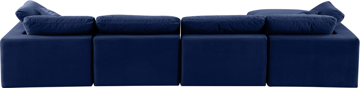 Comfy - 5 Piece Velvet Modular Sectional With Chaise