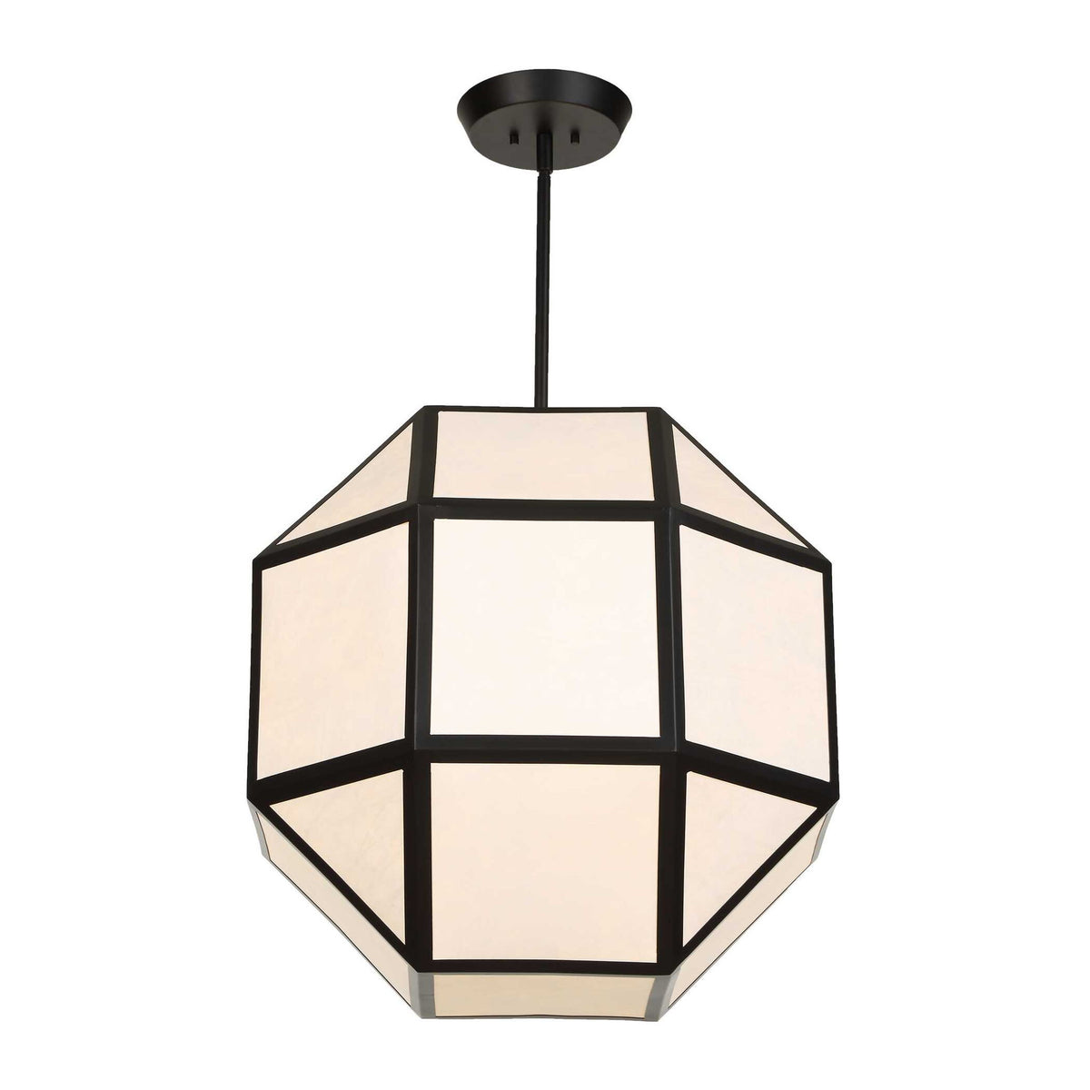 Hoi An - 4 Light Geometric Chandelier - Black