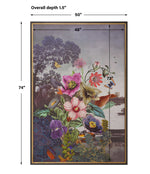 Serene Garden Fantasy - Framed Print - Blue / Gray / Green