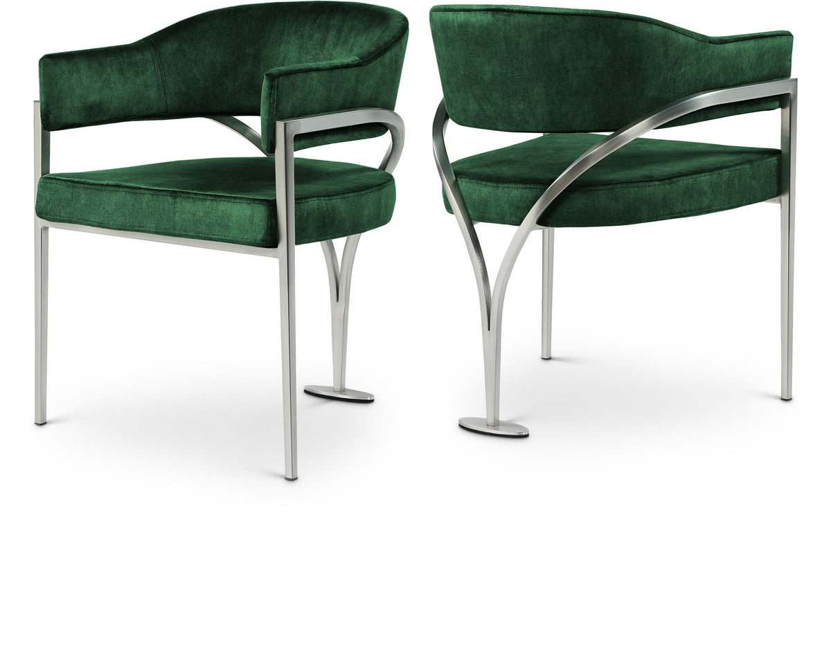 Madelyn - Dining Chair (Set of 2) - Brushed Chrome