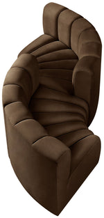 Arc - Velvet 4 Piece Curved Modular Sofa