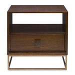Bexley - Walnut Side Table - Dark Brown