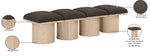 Pavilion - 4 Piece Modular Bench With Natural Base