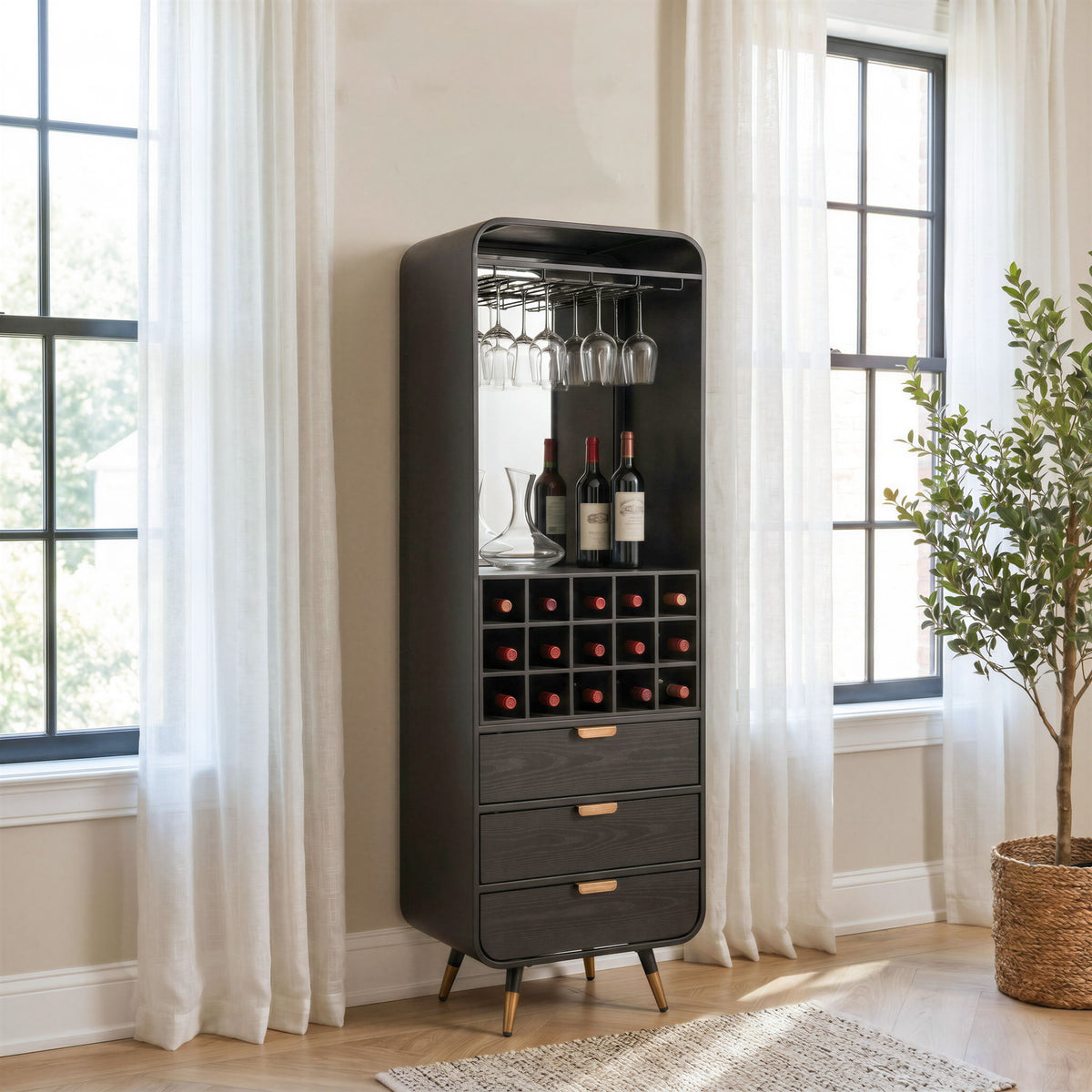 Magara - Bar Cabinet - Black