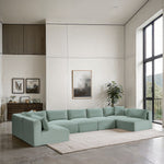 Shaggy - 7 Piece Modular U-Shaped Armless Sectional