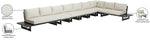 Maldives - 7 Piece Water Resistant Outdoor Patio Modular Sectional With Gray Base