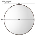 Agoura - 48" Round Mirror - Silver