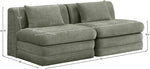 Stellar - 2 Piece 76" Upholstered Modular Armless Loveseat