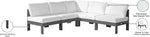 Nizuc - Outdoor Patio 5 Piece Modular Sectional With Gray Frame