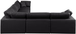 Comfy - 6 Piece Faux Leather Modular Corner Sectional