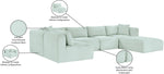 Shaggy - 6 Piece Modular U-Shaped Sectional