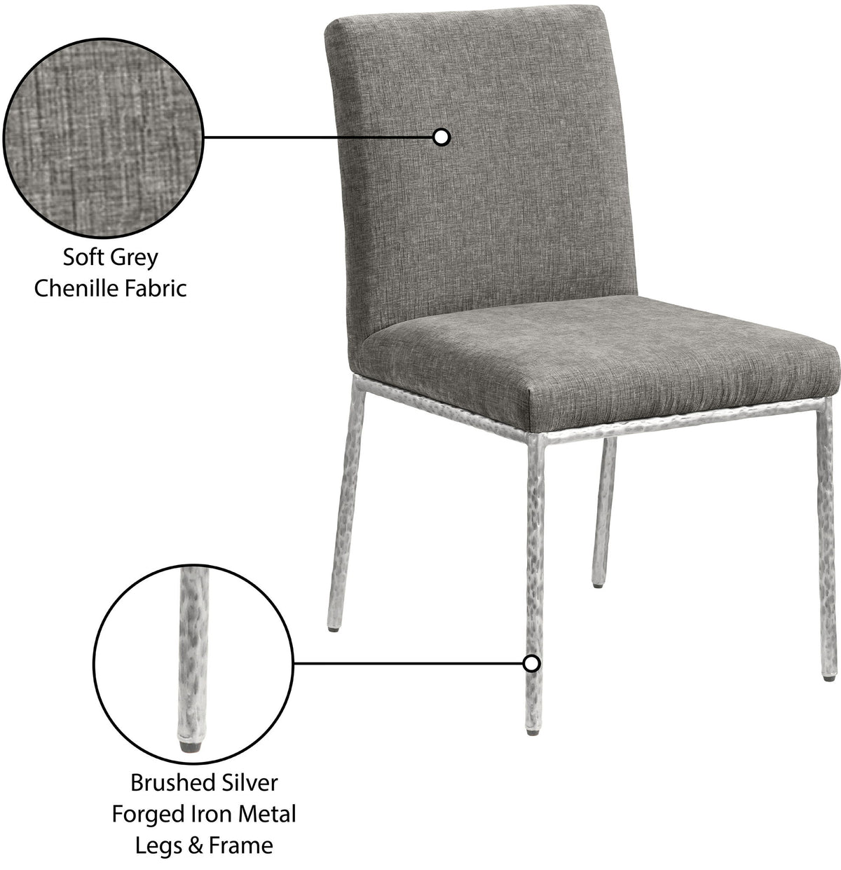 Reeves - Dining Side Chair (Set of 2) - Silver Base