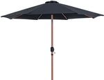 Fiji - Aluminum Patio Umbrella With Square Black And Teak Base