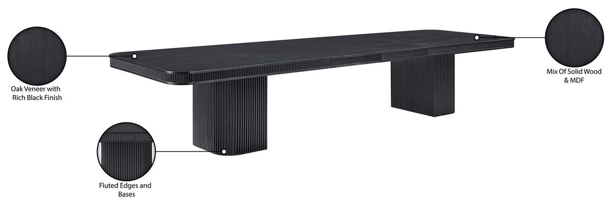 Mohari - Solid Wood And Oak Veneer 112" / 160" Dining Table