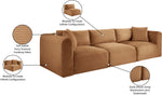 Shaggy - Fabric 3 Seat Modular Sofa