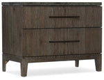 Mir-Avent - San Marcos Stone Top Nightstand - Dark Gray / Dark Brown