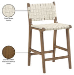 Entwine - Vegan Leather Upholstered Counter Stool - Painted Brown