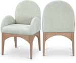 Waldorf - Chenille Dining Arm Chair With Natural Legs