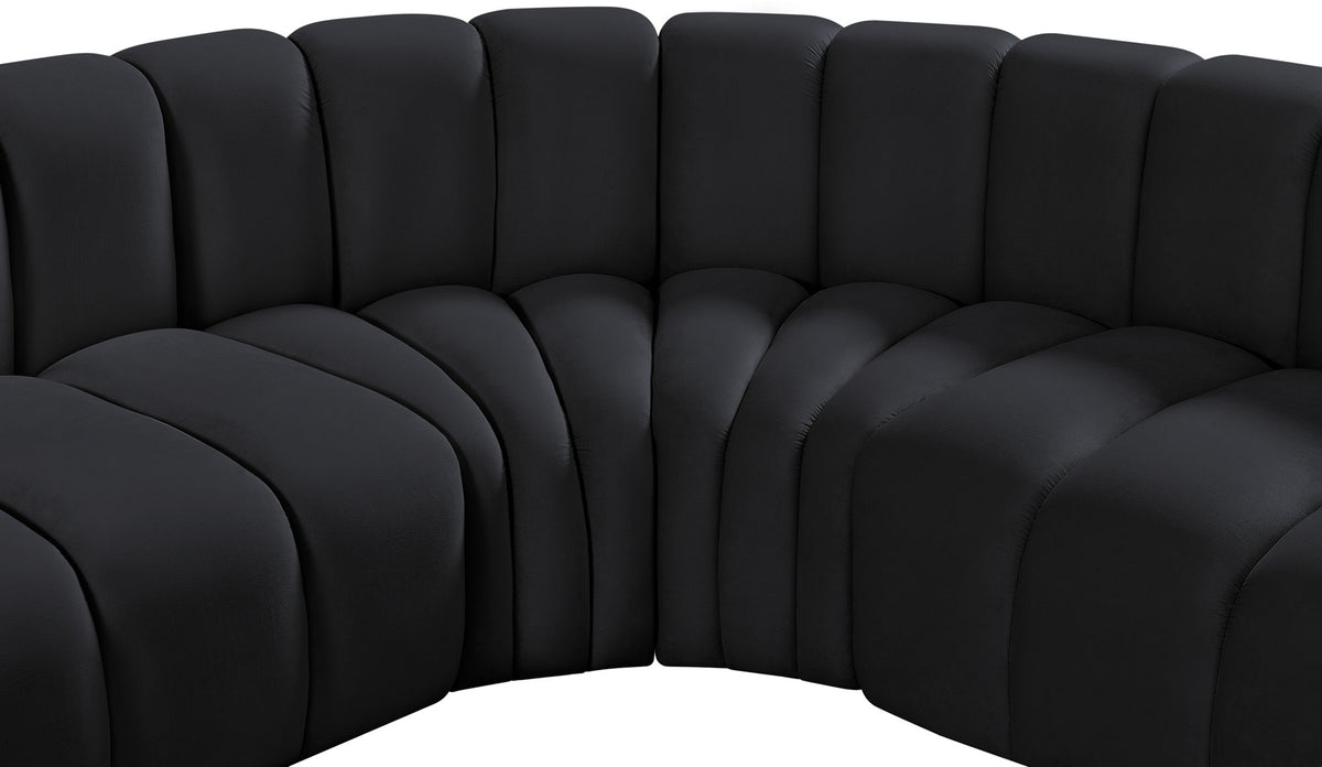 Arc - Velvet 7 Piece U-Shaped Modular Sofa