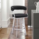 Saturn - Counter Height Bar Stool - Brushed Stainless Steel