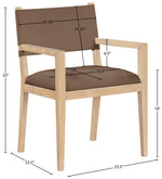 Avon - Vegan Leather Dining Arm Chair