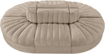 Rummi - Oval Velvet Performance Fabric Upholstered 6 Piece Modular Sectional