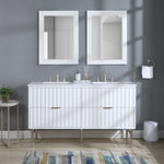 Modernist - Bathroom Vanity With Chrome Legs