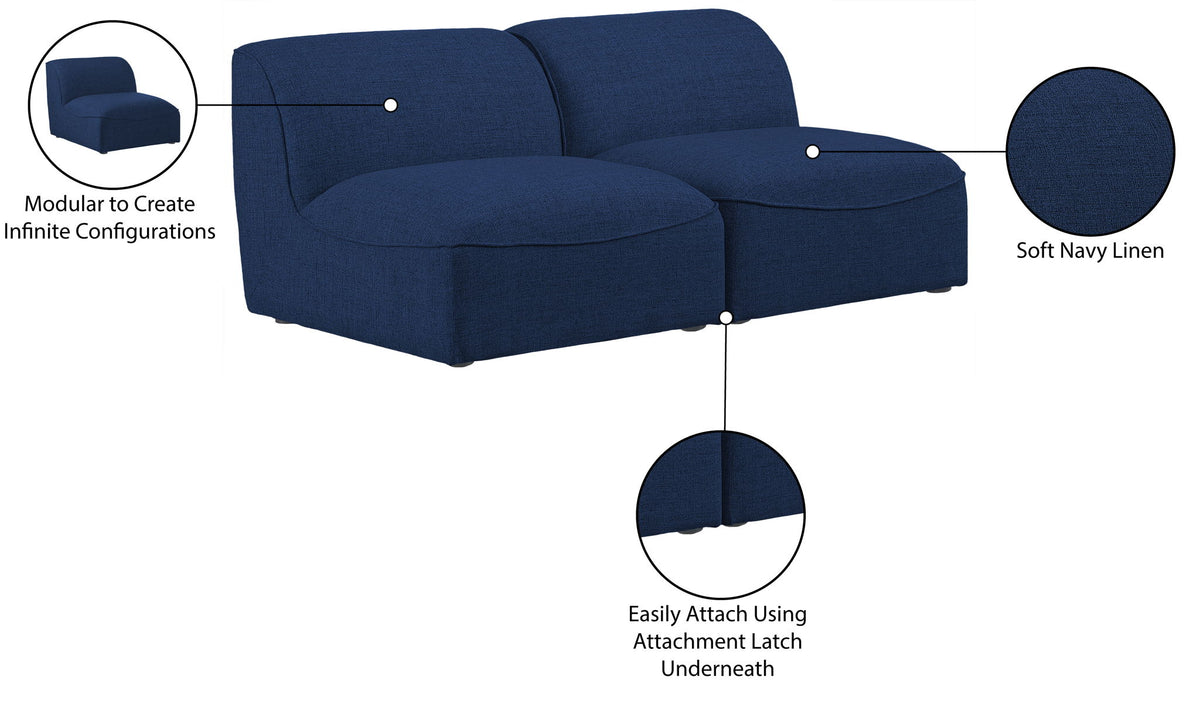 Miramar - 2 Seat Armless Modular Sofa