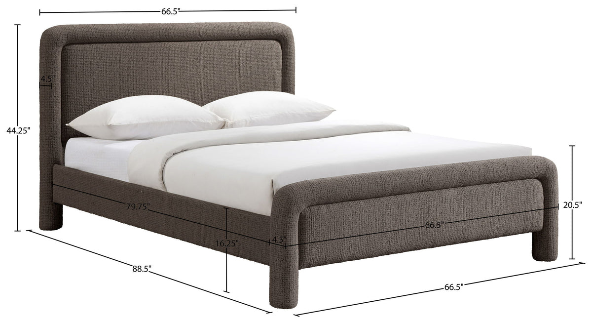 Baylor - Fabric With Interwoven Chenille Upholstered Bed