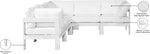 Nizuc - Outdoor Patio 5 Piece Modular Sectional With White Frame