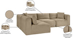 Shaggy - Fabric 4 Piece Modular Sectional