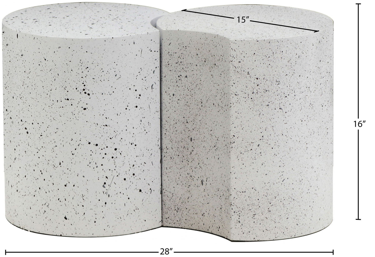 Dimple - 2 Piece Modular End Table - Terazzo Finish