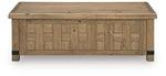 Ridgester - Lift Top Cocktail Table - Light Brown