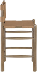 Santos - Upholstered Counter Stool With Stained Brown Base