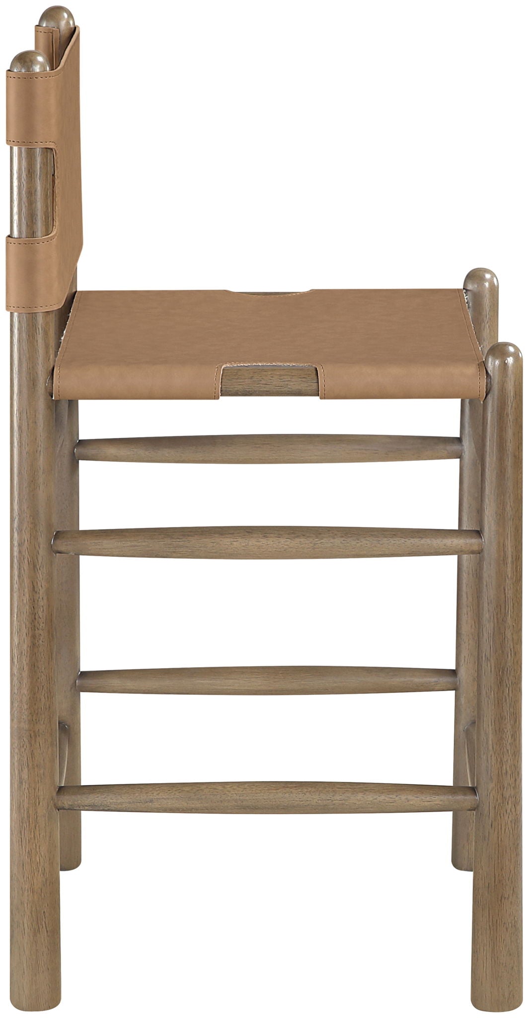 Santos - Upholstered Counter Stool With Stained Brown Base