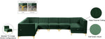 Alina - 8 Piece Velvet Modular Sectional