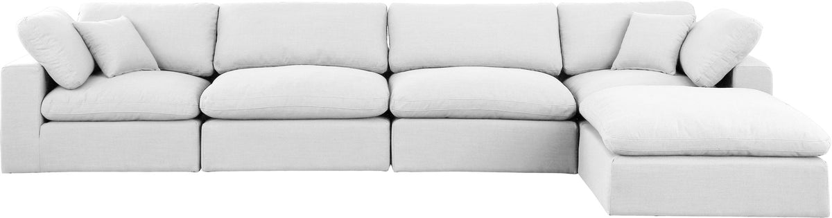 Comfy - 5 Piece Linen Modular Sectional With Chaise