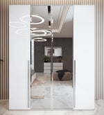 Dama Bianca - 4-Door Wardrobe With 2 Mirror Doors - White