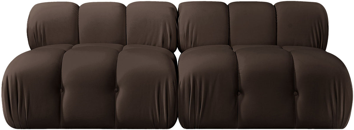 Orin - Velvet Performance Fabric Upholstered 2 Piece Modular Sofa