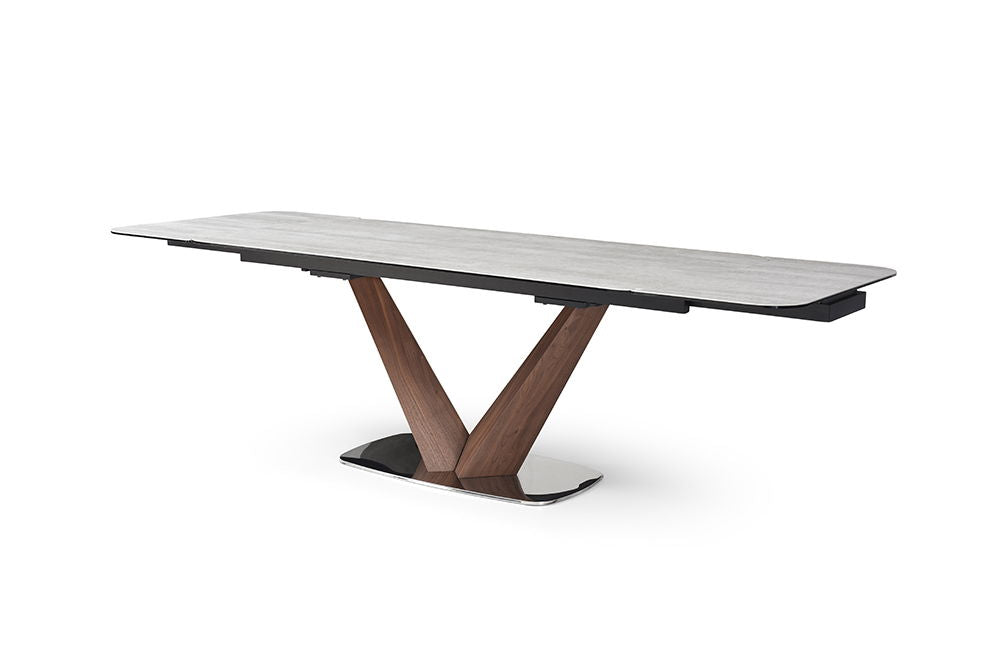 9188 - Dining Table With Extensions - White
