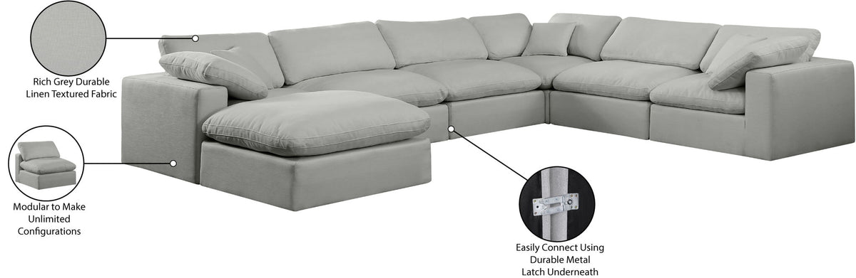 Comfy - 7 Piece Linen Modular Sectional With Chaise