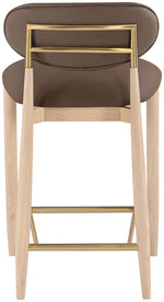 Riccio - Stool - Natural And Gold Frame