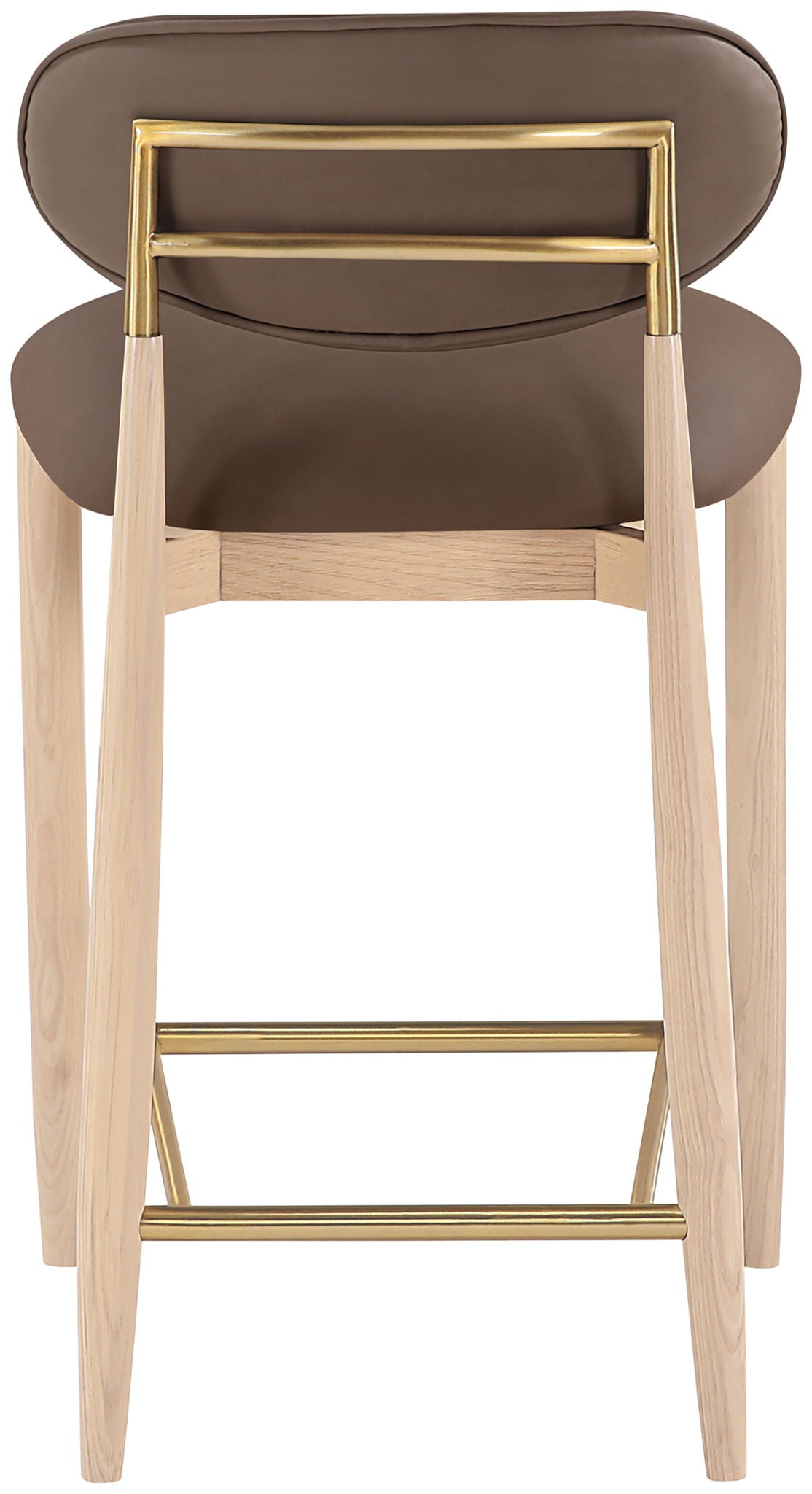 Riccio - Stool - Natural And Gold Frame