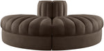 Rummi - Velvet Performance Fabric Upholstered 2 Piece  Rounded Modular Loveseat