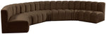 Arc - Velvet 7 Piece U-Shaped Modular Sofa