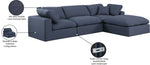 Comfy - 4 Piece Linen Fabric Modular Sectional With Chaise